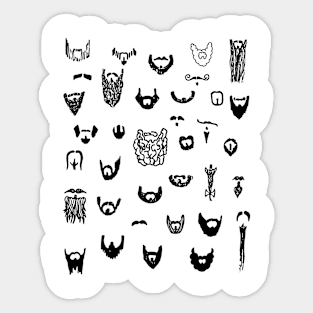 Beard collage Sticker